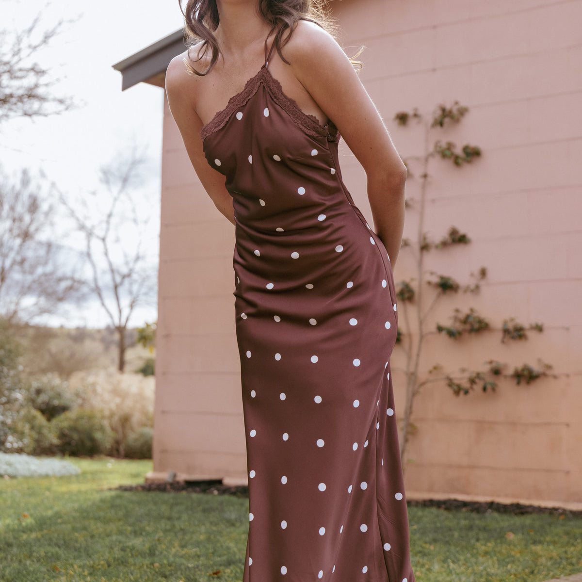 Anika Maxi Dress - Brown Polka Dot | Petal & Pup USA Anika Maxi Dress - Brown Polka Dot | Petal & Pup USA