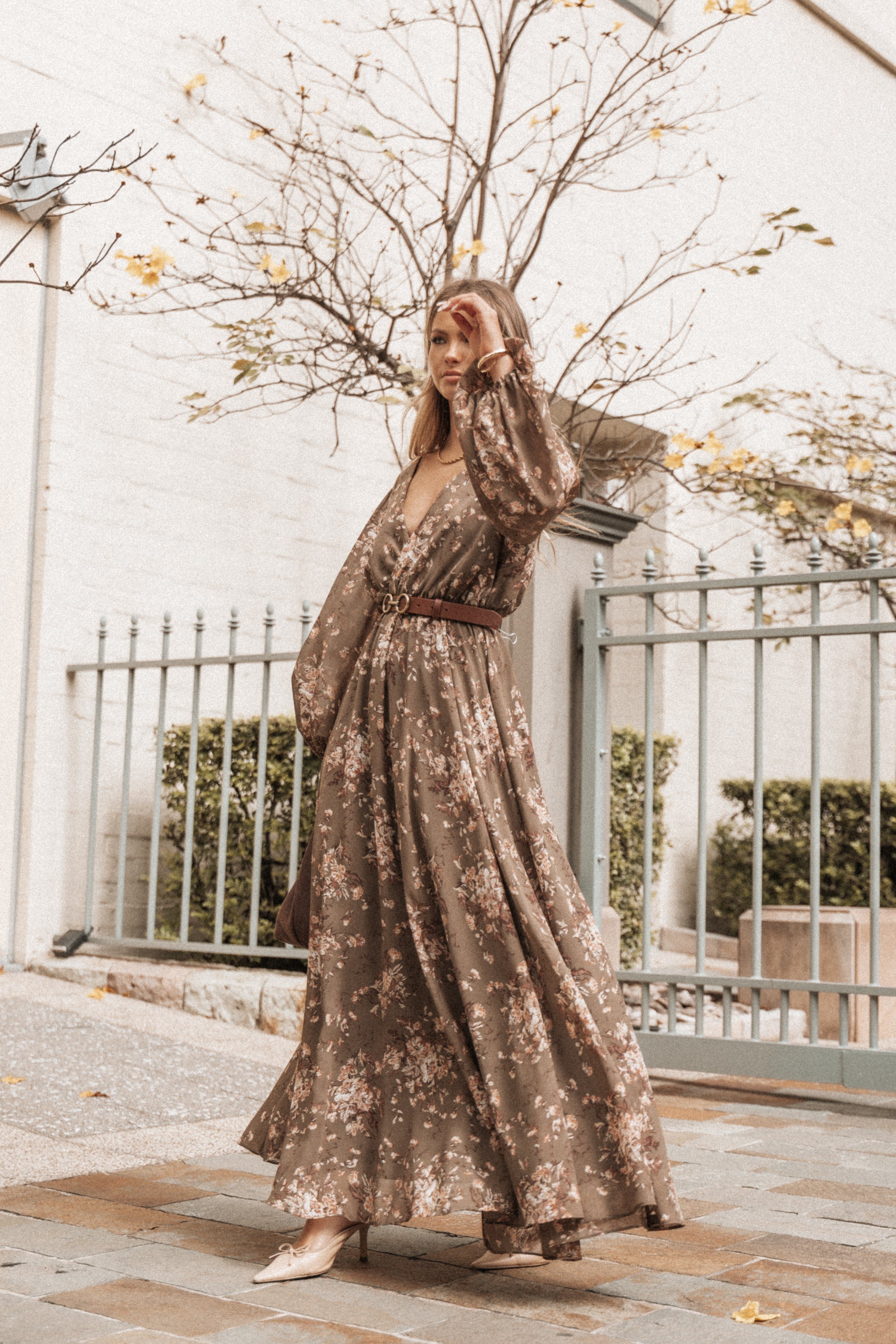 Anisa Maxi Dress - Olive Floral | Petal & Pup USA