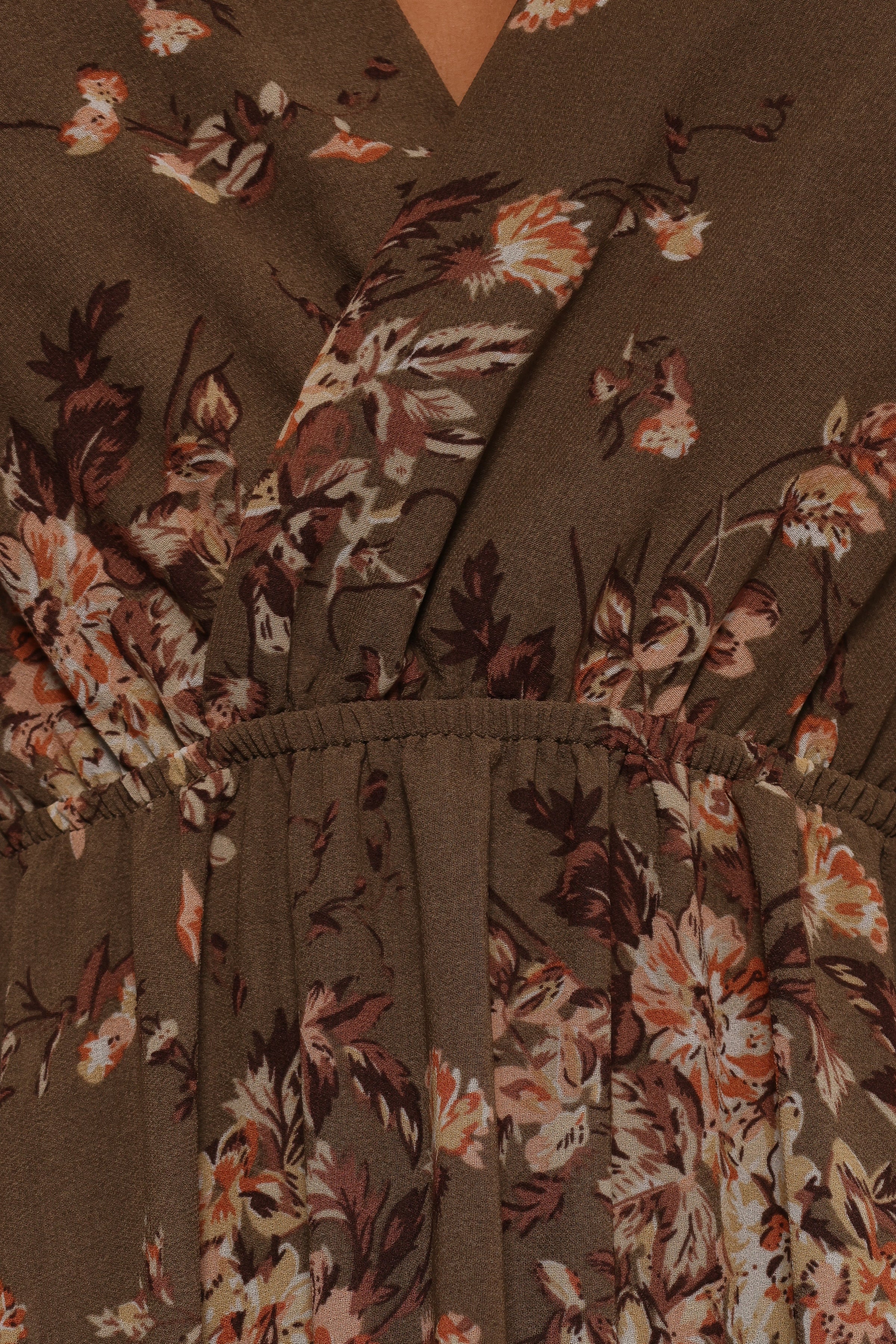 Petal and Pup USA DRESSES Anisa Maxi Dress - Olive Floral