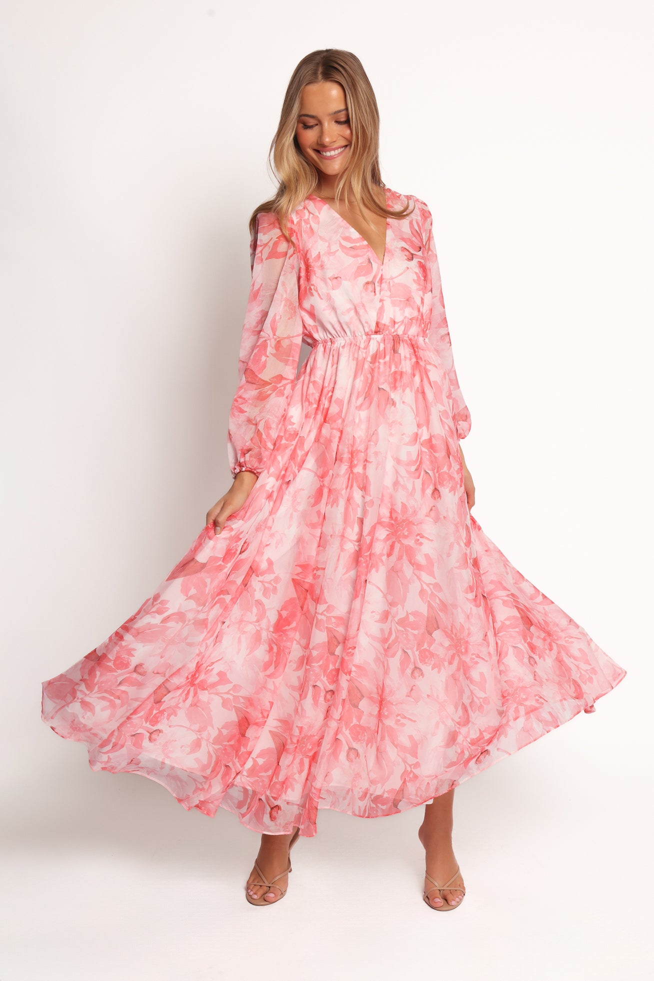 Petal and Pup USA DRESSES Anisa Maxi Dress - Pink Floral