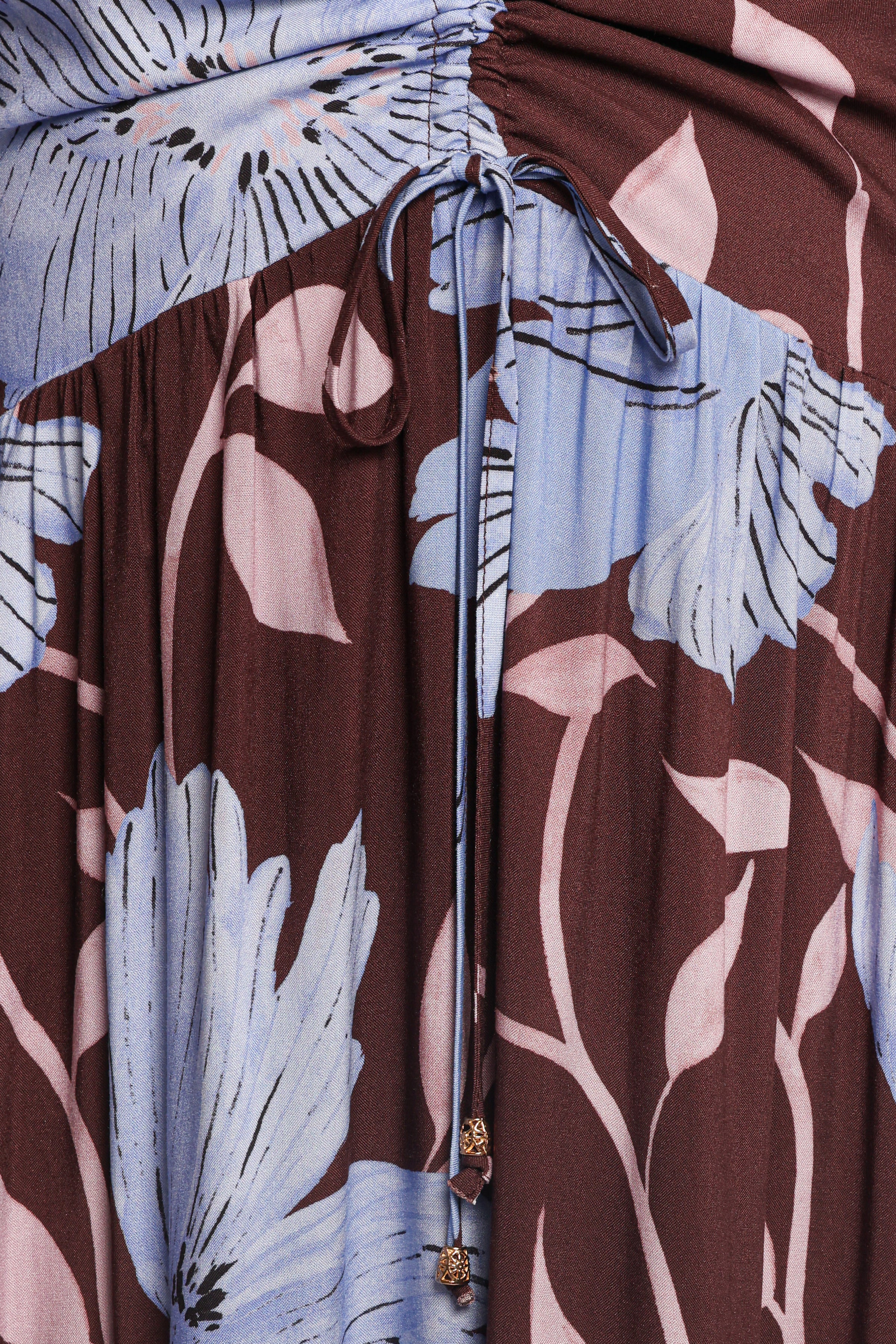 Petal and Pup USA DRESSES Annabella Maxi Dress - Blue Poppies