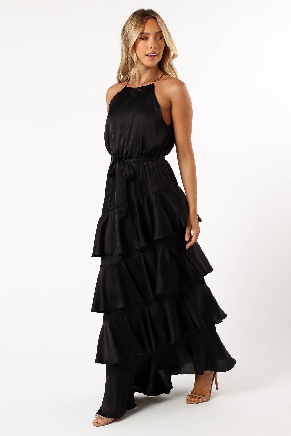 navy blue ruffle dress Boden Women's Ruffle Tulle Tiered Dress in Blue