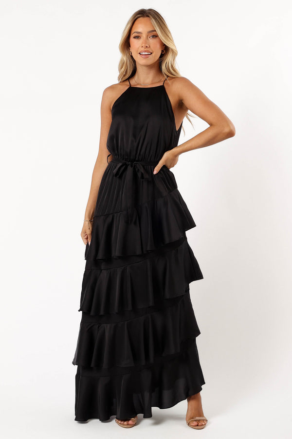 Petal and Pup USA DRESSES Annalise Tiered Maxi Dress - Black