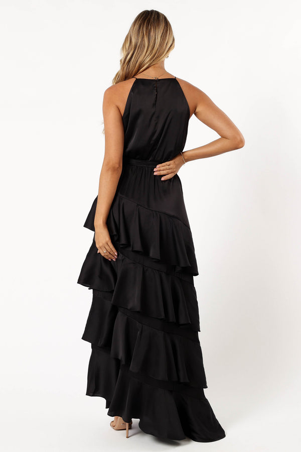 Petal and Pup USA DRESSES Annalise Tiered Maxi Dress - Black