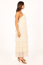 Petal and Pup USA DRESSES Antonella Tiered Maxi Dress - Cream