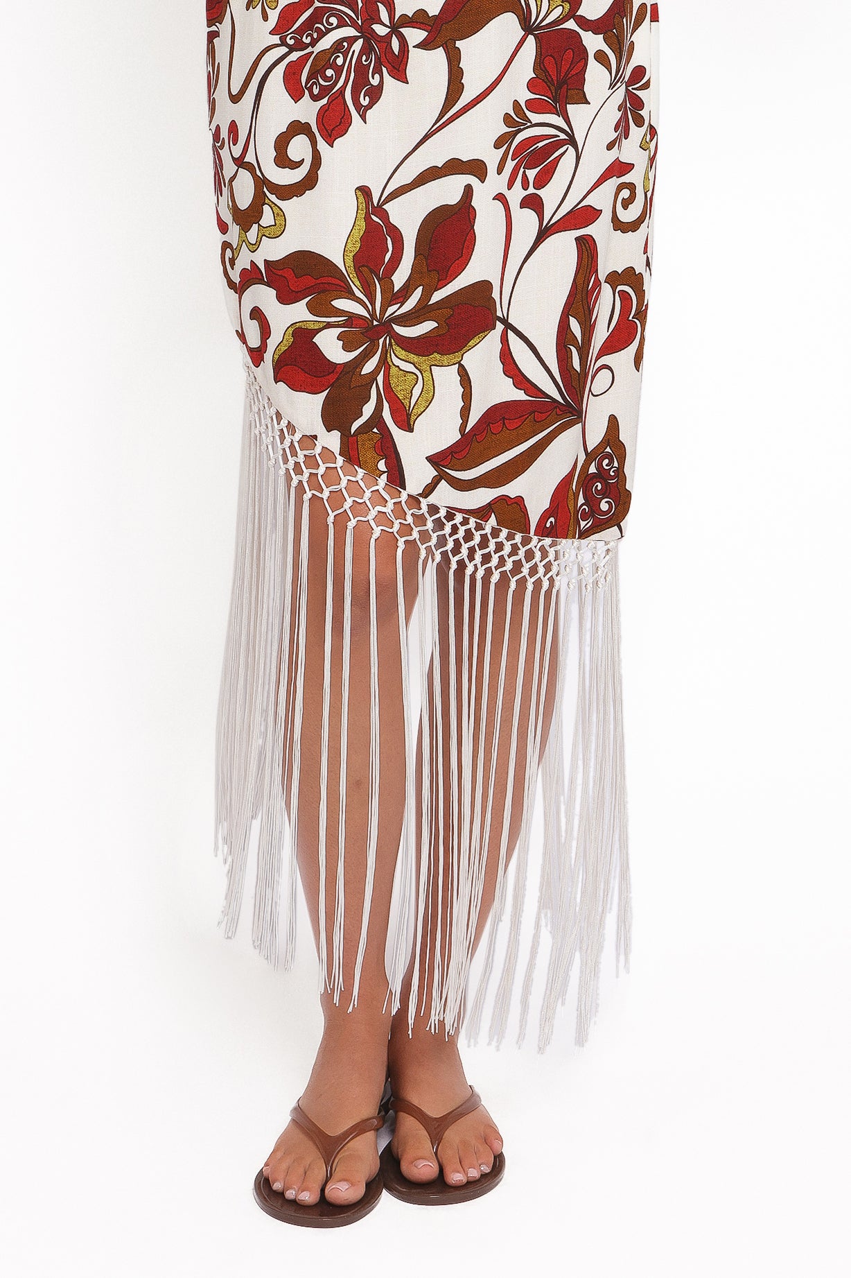 Petal and Pup USA DRESSES Aquarius Midi Dress - Brown Floral