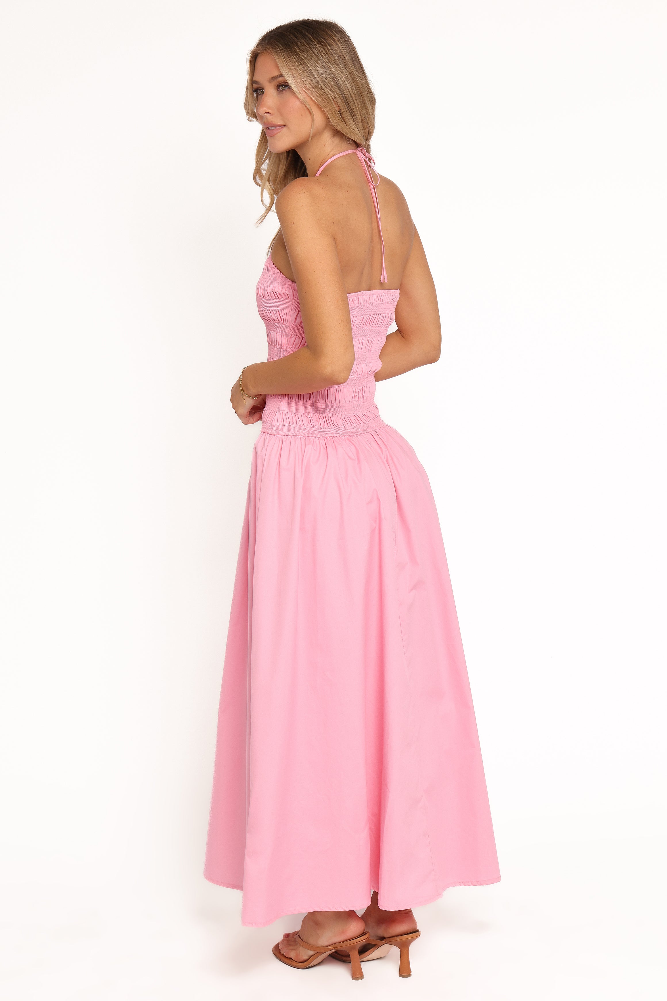 Petal and Pup USA DRESSES Aradia Halter Maxi Dress - Pink