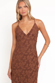 Petal and Pup USA DRESSES Araminta Maxi Dress - Brown