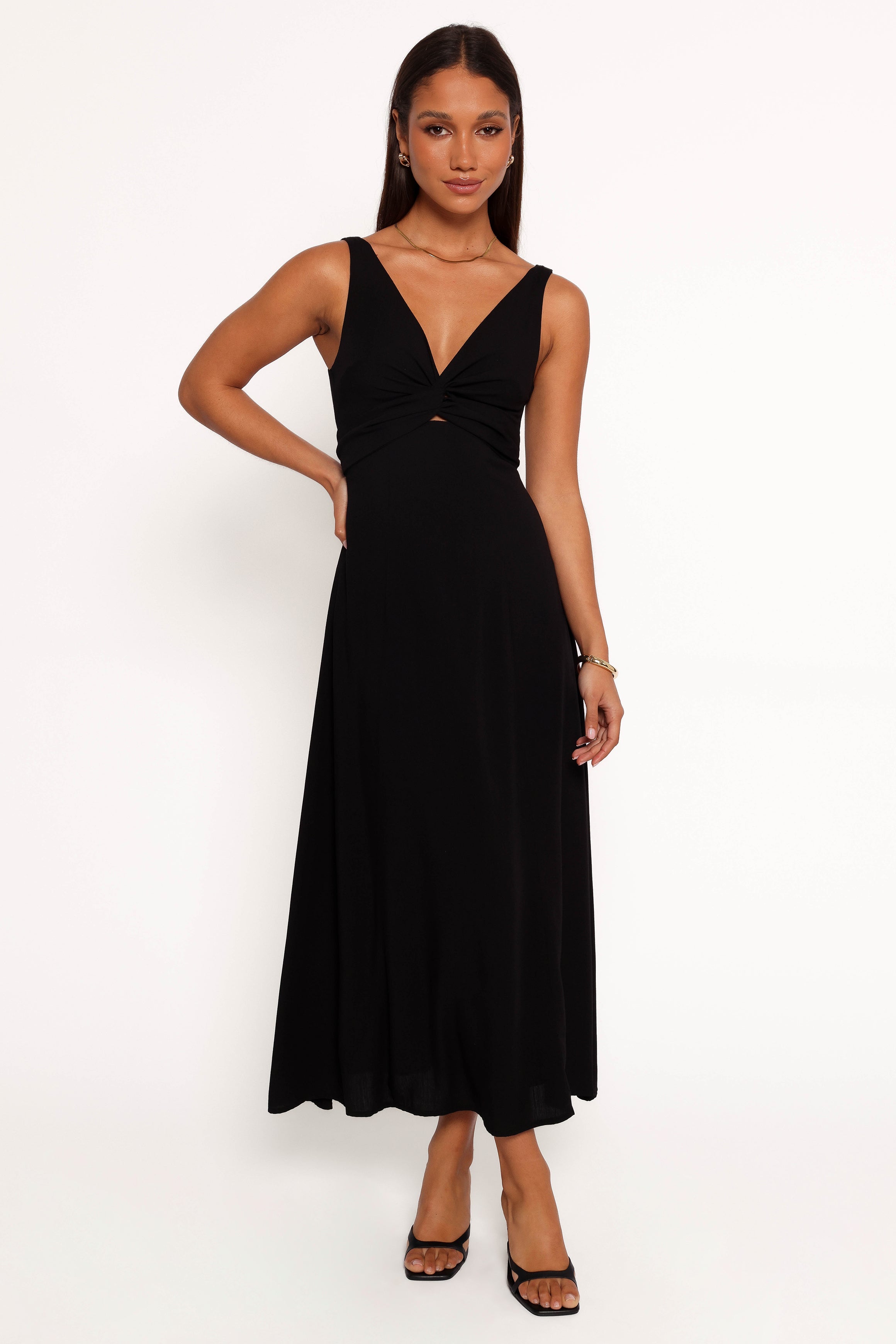 Petal and Pup USA DRESSES Archer Midi Dress - Black