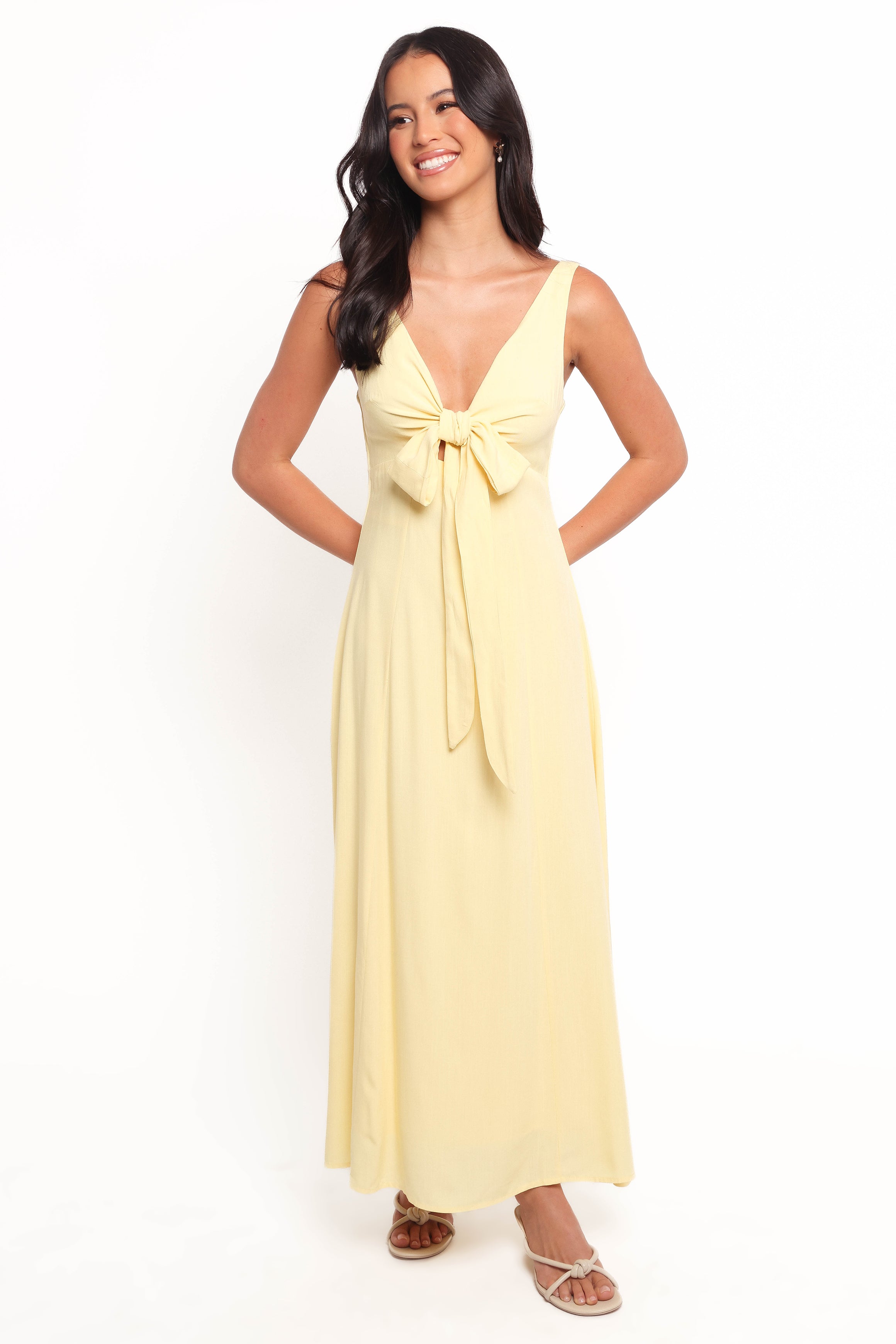 Petal and Pup USA DRESSES Archer Midi Dress - Butter Yellow