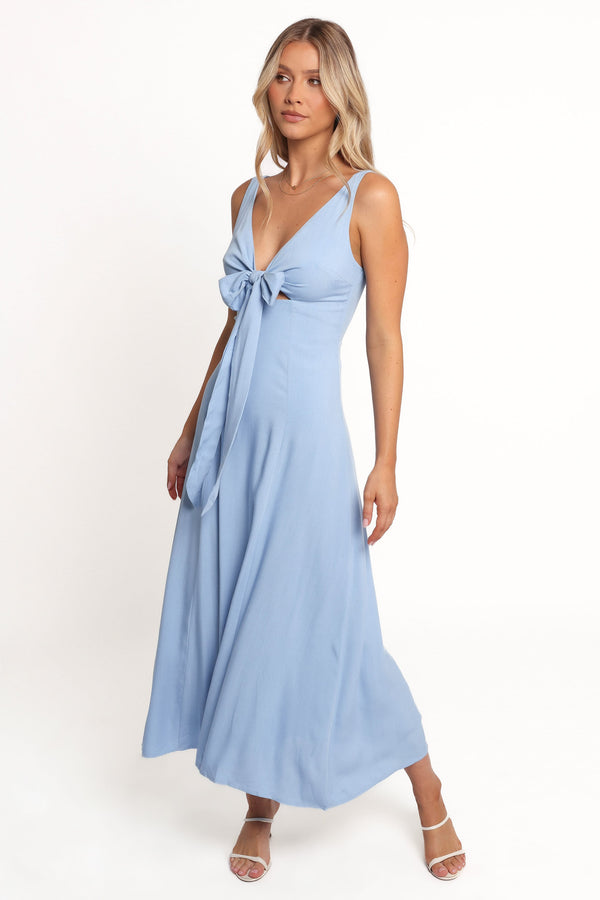 Fernanda Halterneck Maxi Dress - Blue Tropical | Petal & Pup USA Fernanda Halterneck Maxi Dress - Blue Tropical | Petal & Pup USA