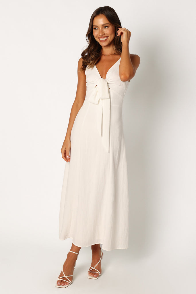 Archer Midi Dress - White - Petal & Pup USA