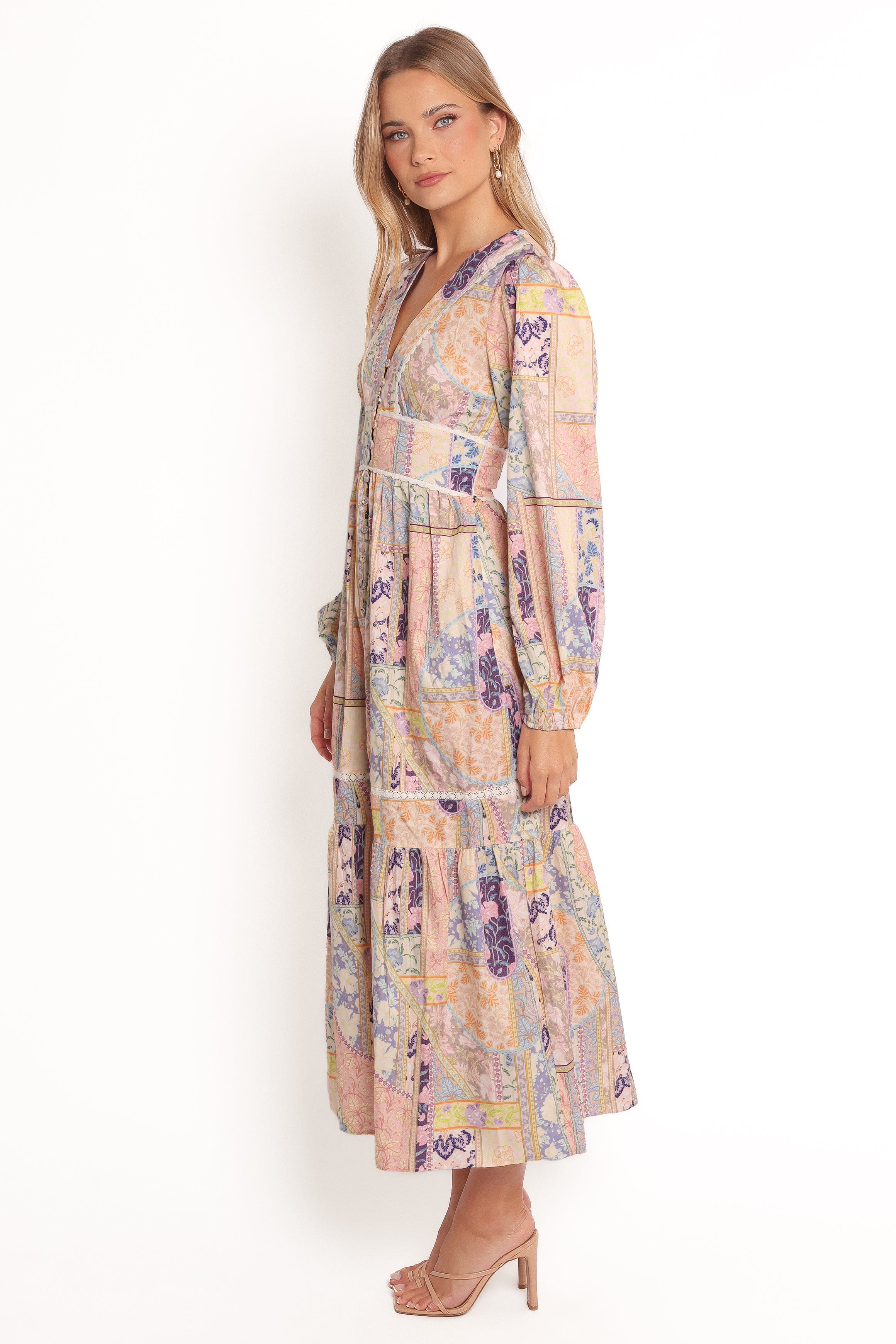 Petal and Pup USA DRESSES Ariella Maxi Dress - Patchwork (Hold for Rack)