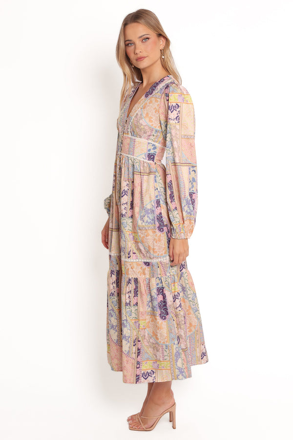 Petal and Pup USA DRESSES Ariella Maxi Dress - Patchwork (Hold for Rack)