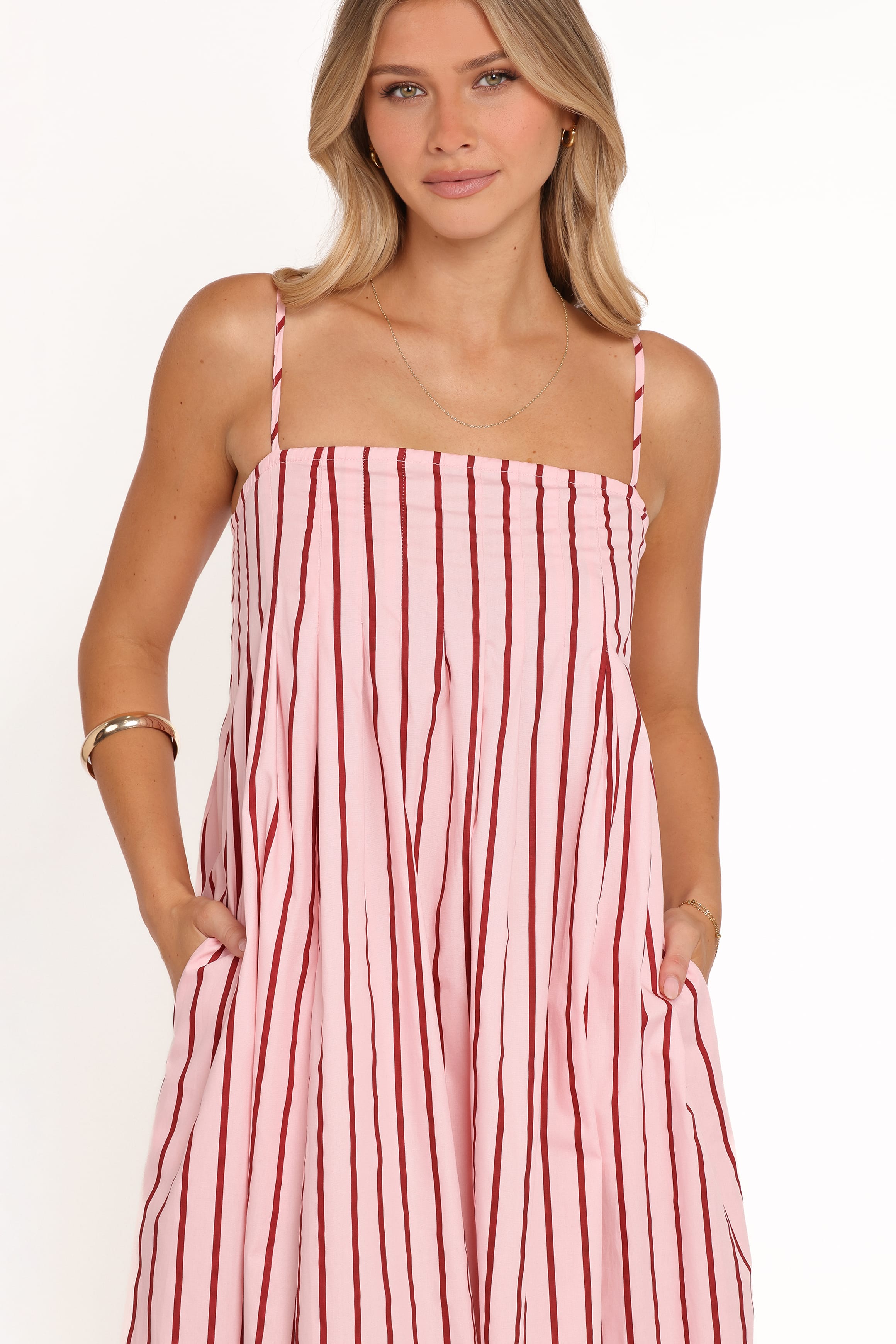 Petal and Pup USA DRESSES Arletta Maxi Dress - Pink Stripe