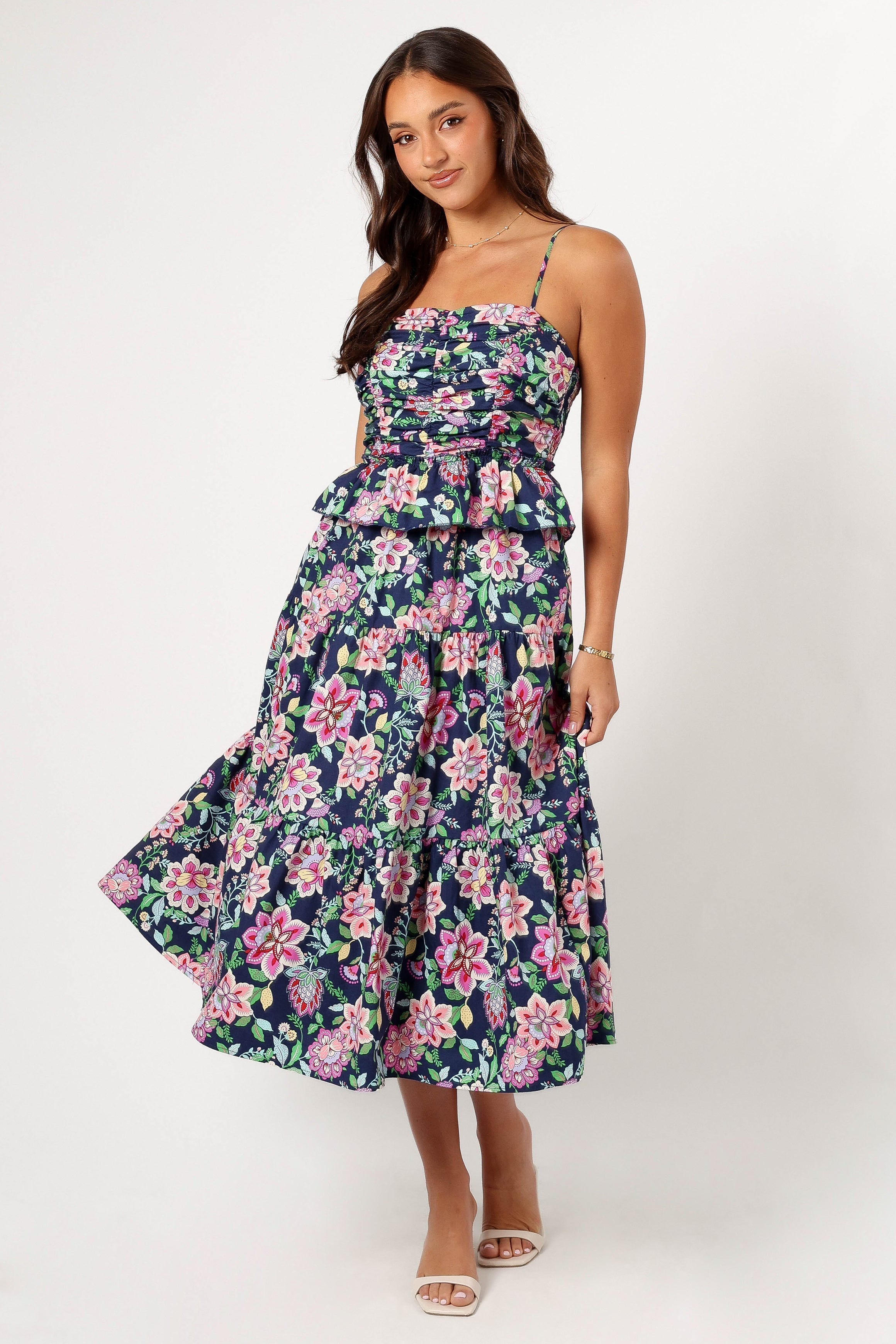 Petal and Pup USA DRESSES Arlo Midi Dress - Navy