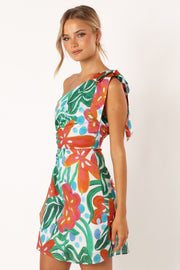 Petal and Pup USA DRESSES Arwan One Shoulder Mini Dress - Kauai