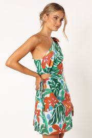 Petal and Pup USA DRESSES Arwan One Shoulder Mini Dress - Kauai