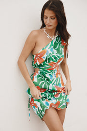 Petal and Pup USA DRESSES Arwan One Shoulder Mini Dress - Kauai