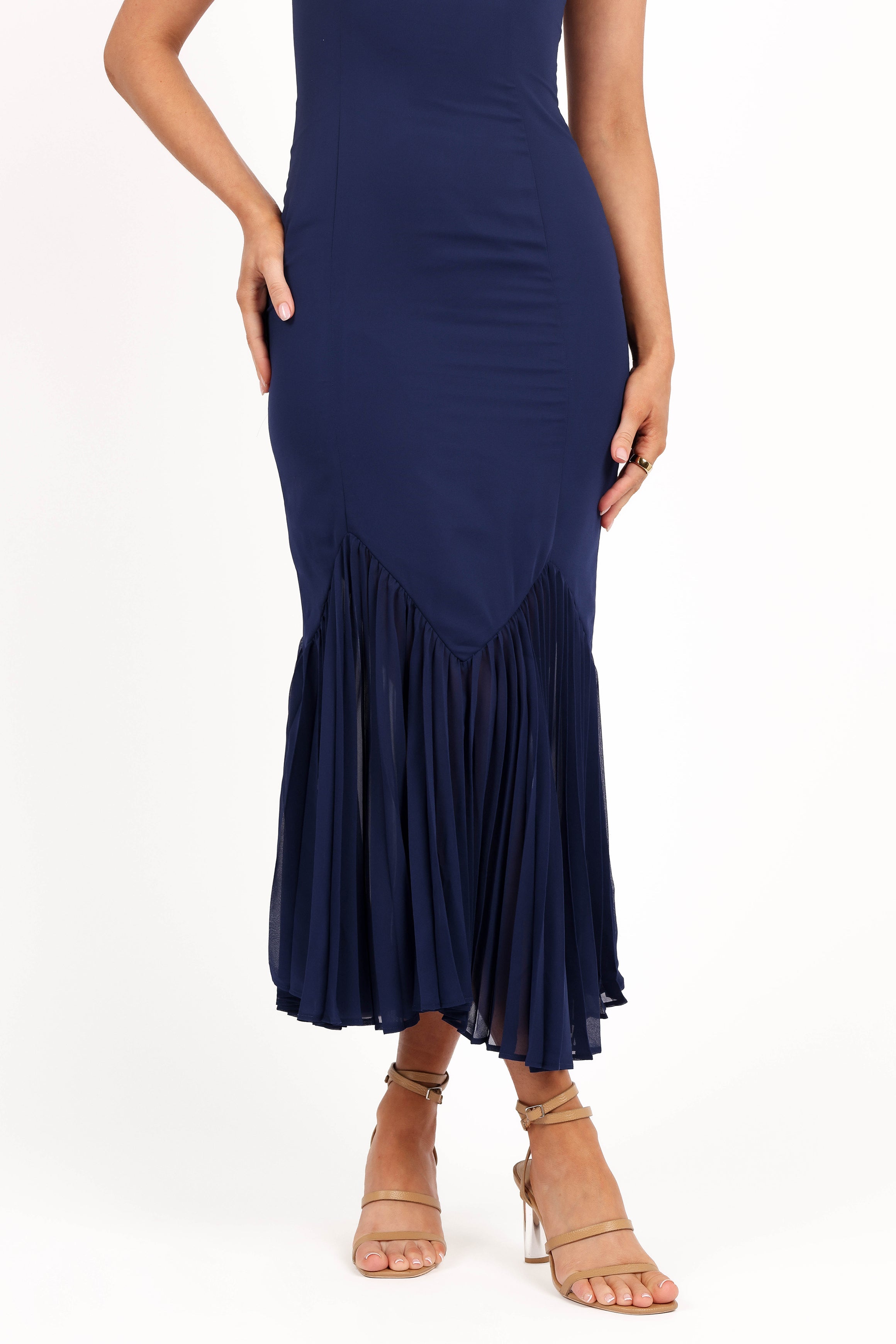 Petal and Pup USA DRESSES Ashton Midi Dress - Navy