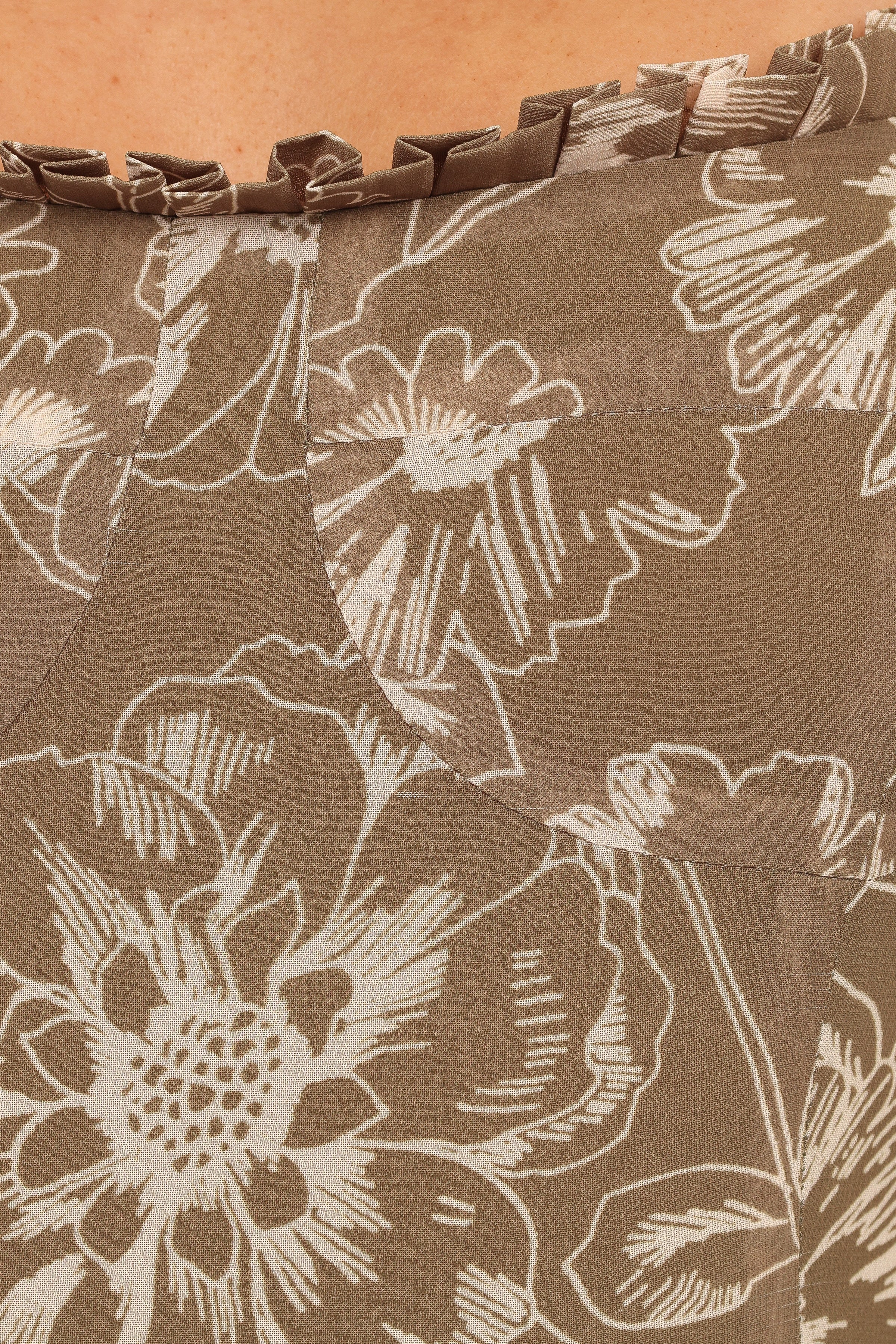 Petal and Pup USA DRESSES Ashton Midi Dress - Olive Floral