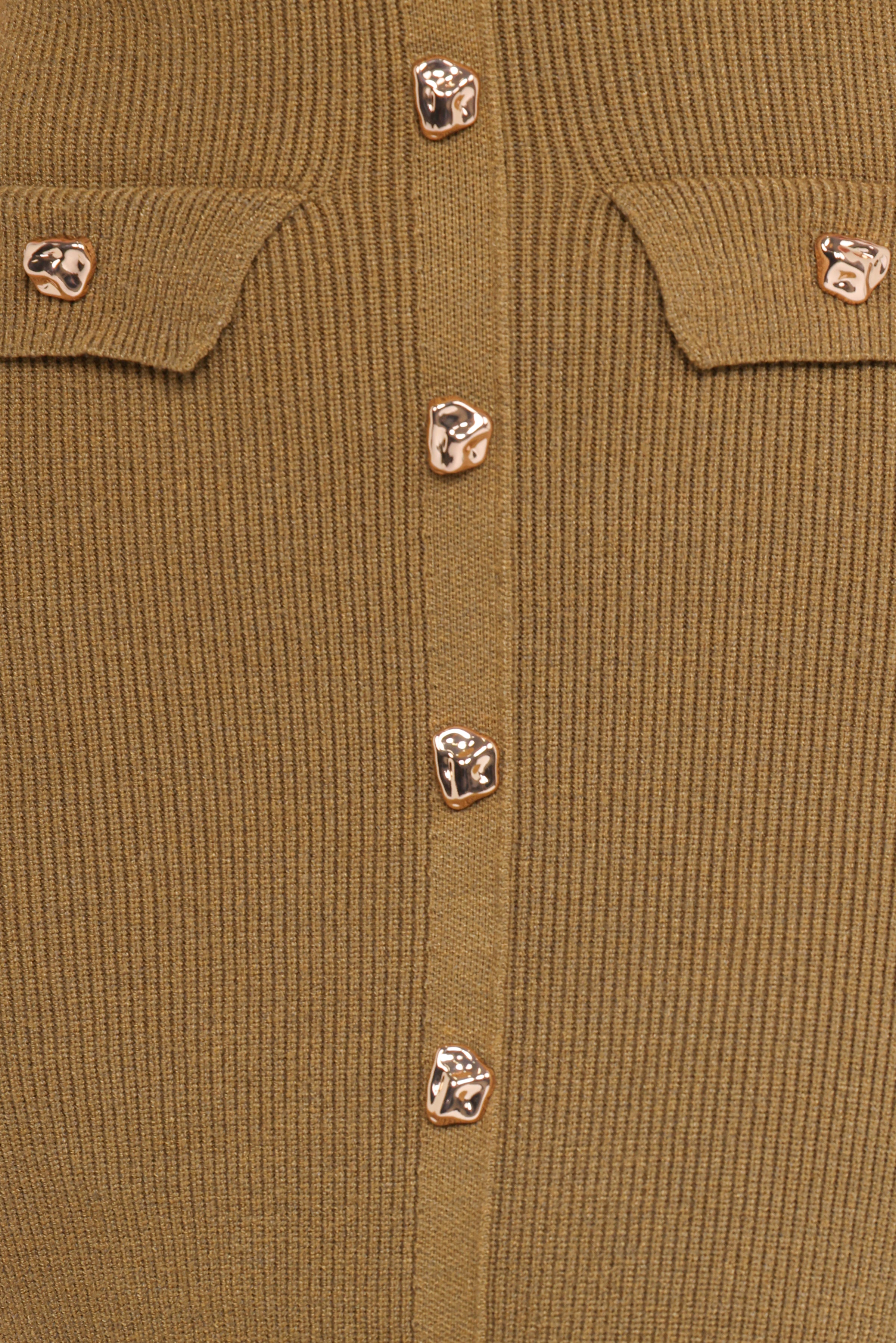 Petal and Pup USA DRESSES Aspen Button Up Knit Dress - Olive