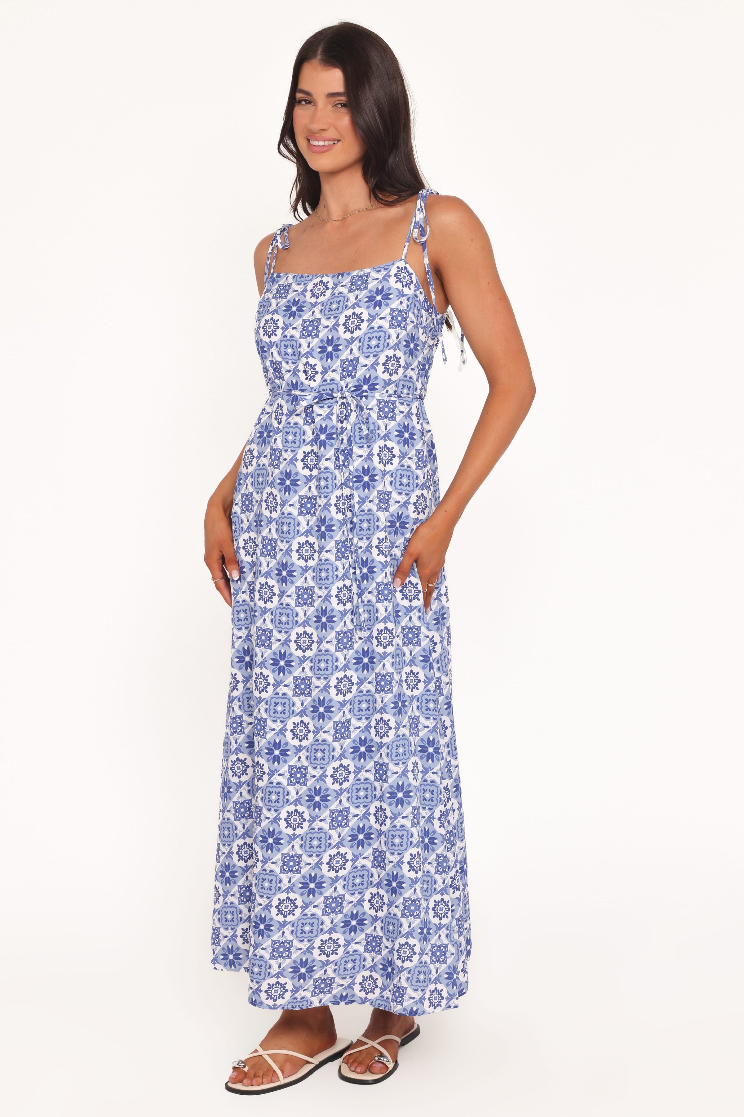 Petal and Pup USA DRESSES Aster Maxi Dress - Blue Tile