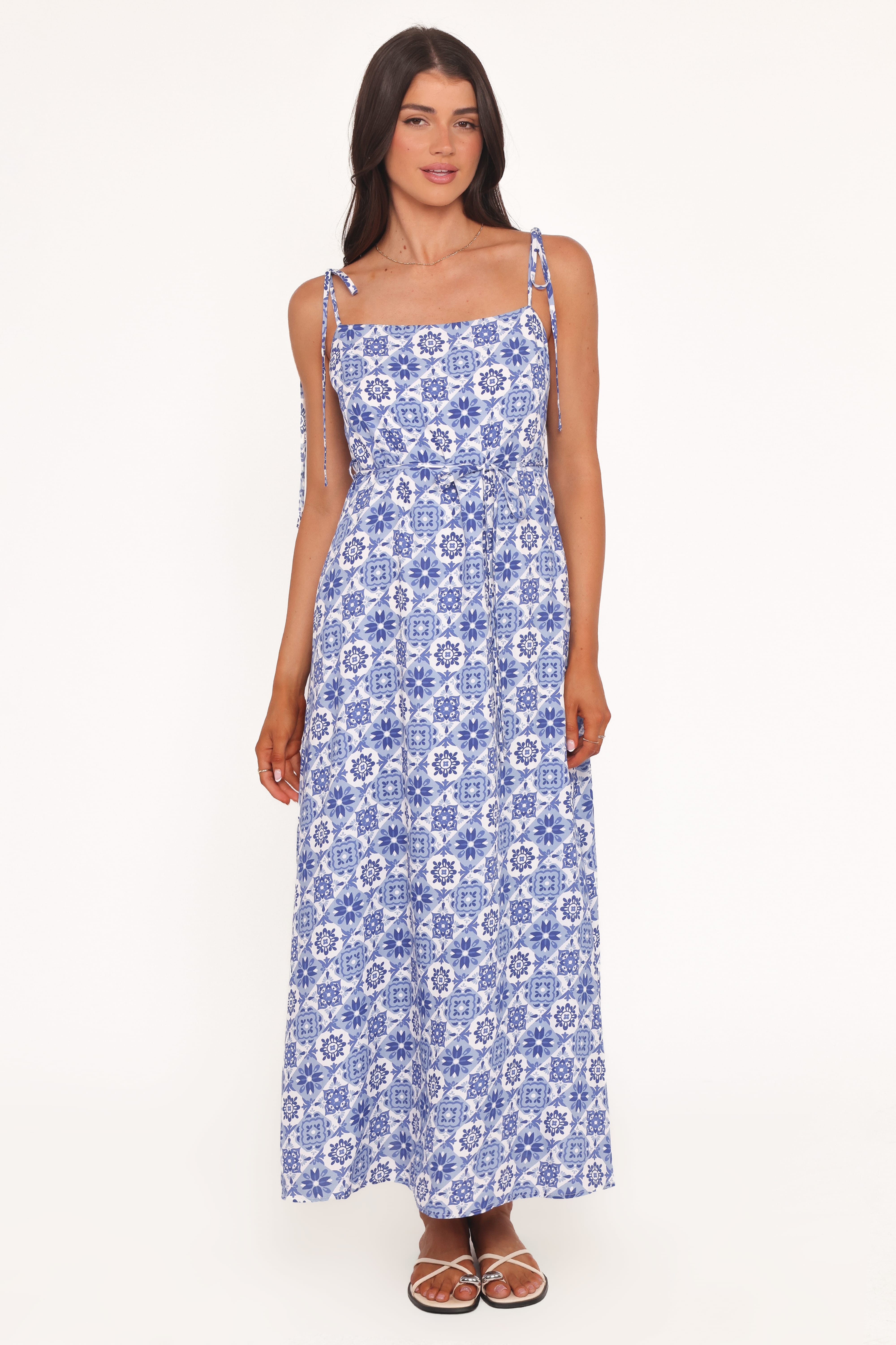 Petal and Pup USA DRESSES Aster Maxi Dress - Blue Tile