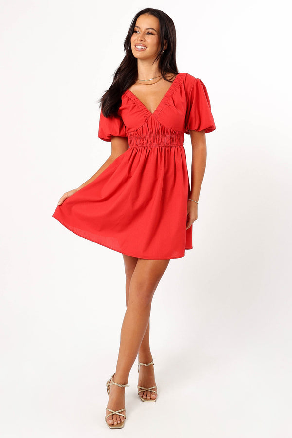 Petal and Pup USA DRESSES Astrid Mini Dress - Red