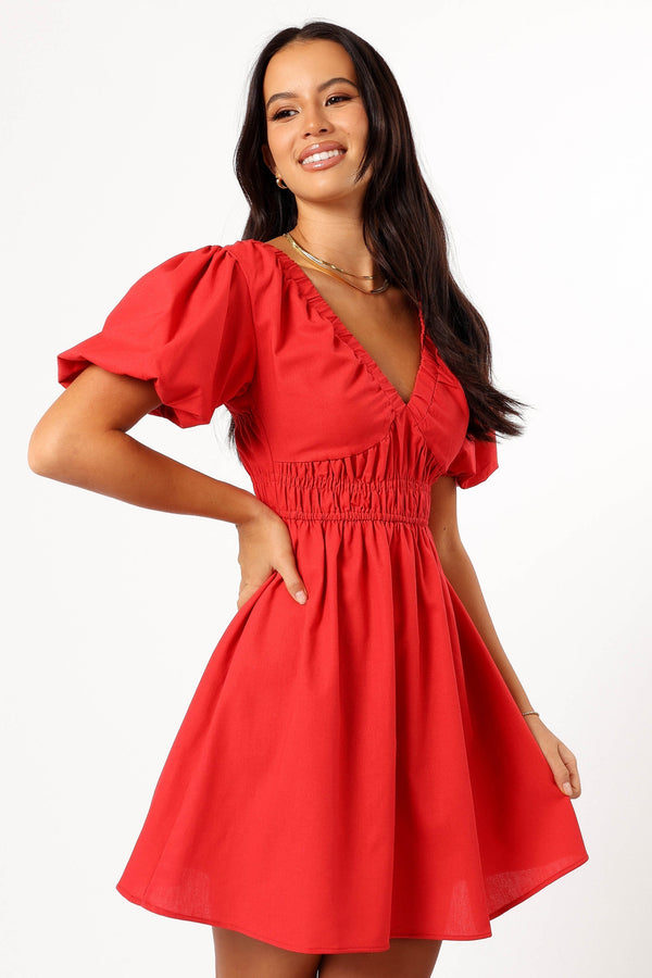 Petal and Pup USA DRESSES Astrid Mini Dress - Red