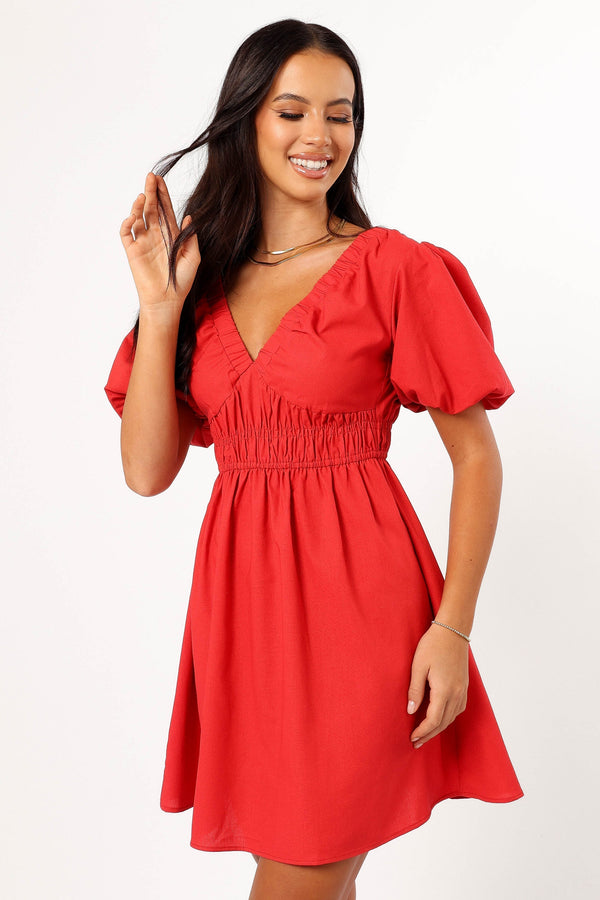 Petal and Pup USA DRESSES Astrid Mini Dress - Red