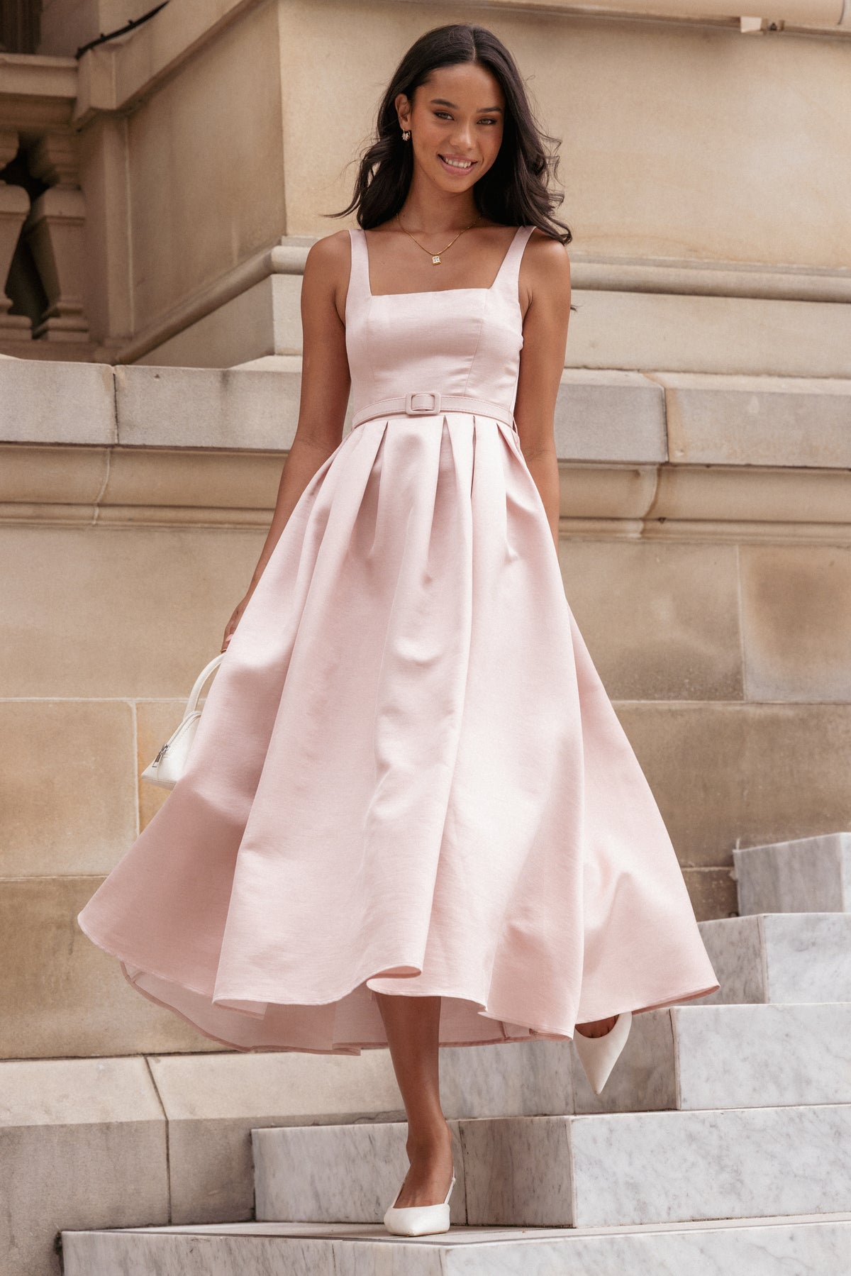 Petal and Pup Women's Augustine Midi Dress - Dusty Pink M