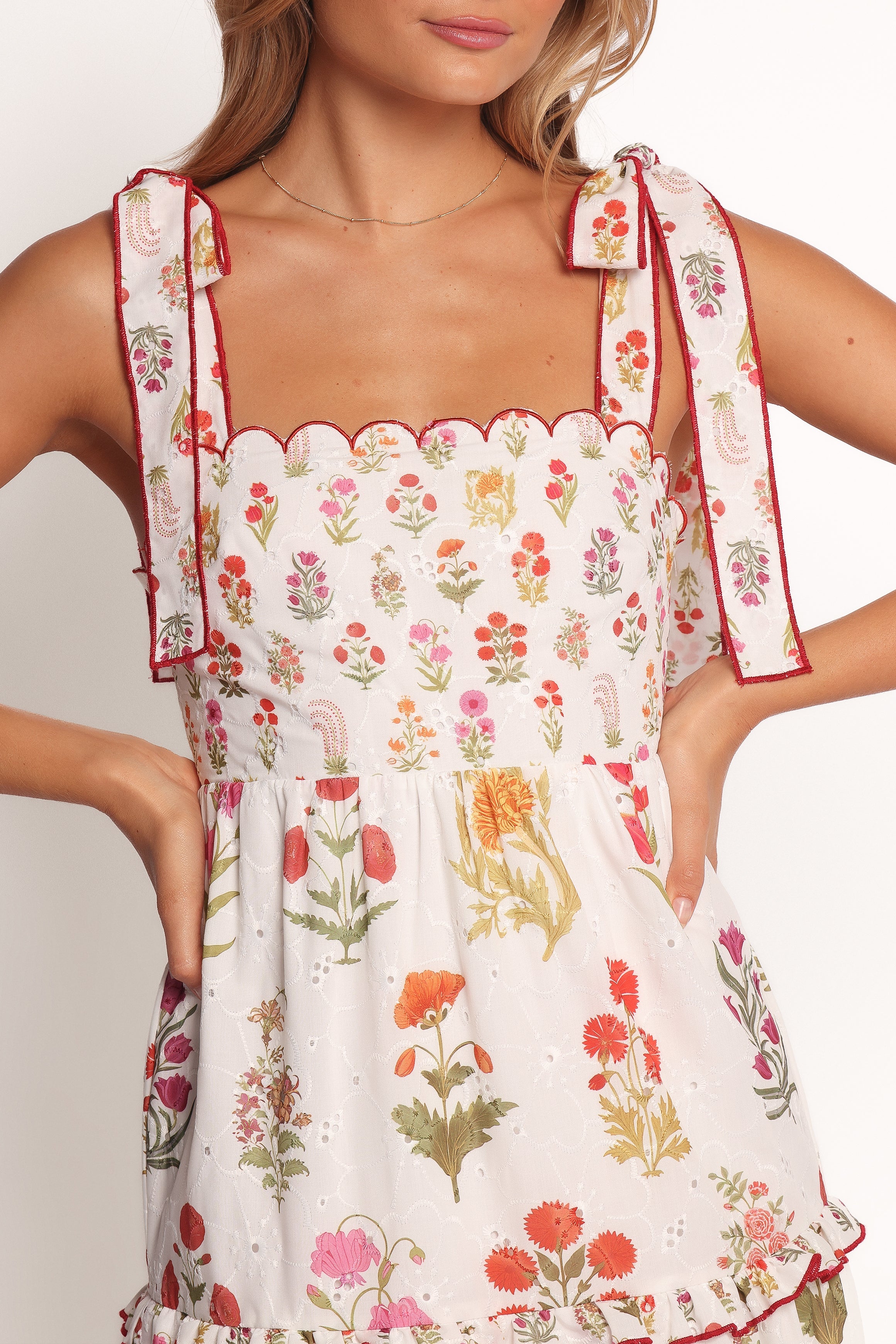 Petal and Pup USA DRESSES Aurelia Maxi Dress - White Floral