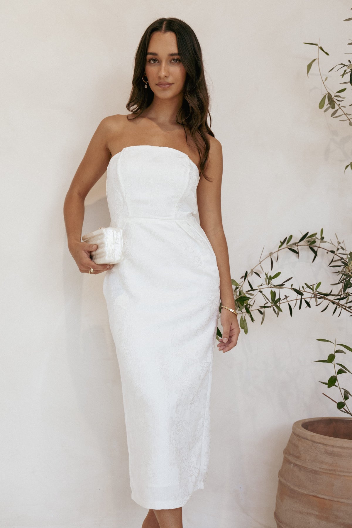 white strapless midi dress Petal and Pup Women's Avah Womens Size:M D266BPGGPI champagne with the girls Buy Sleeveless Denim Dress