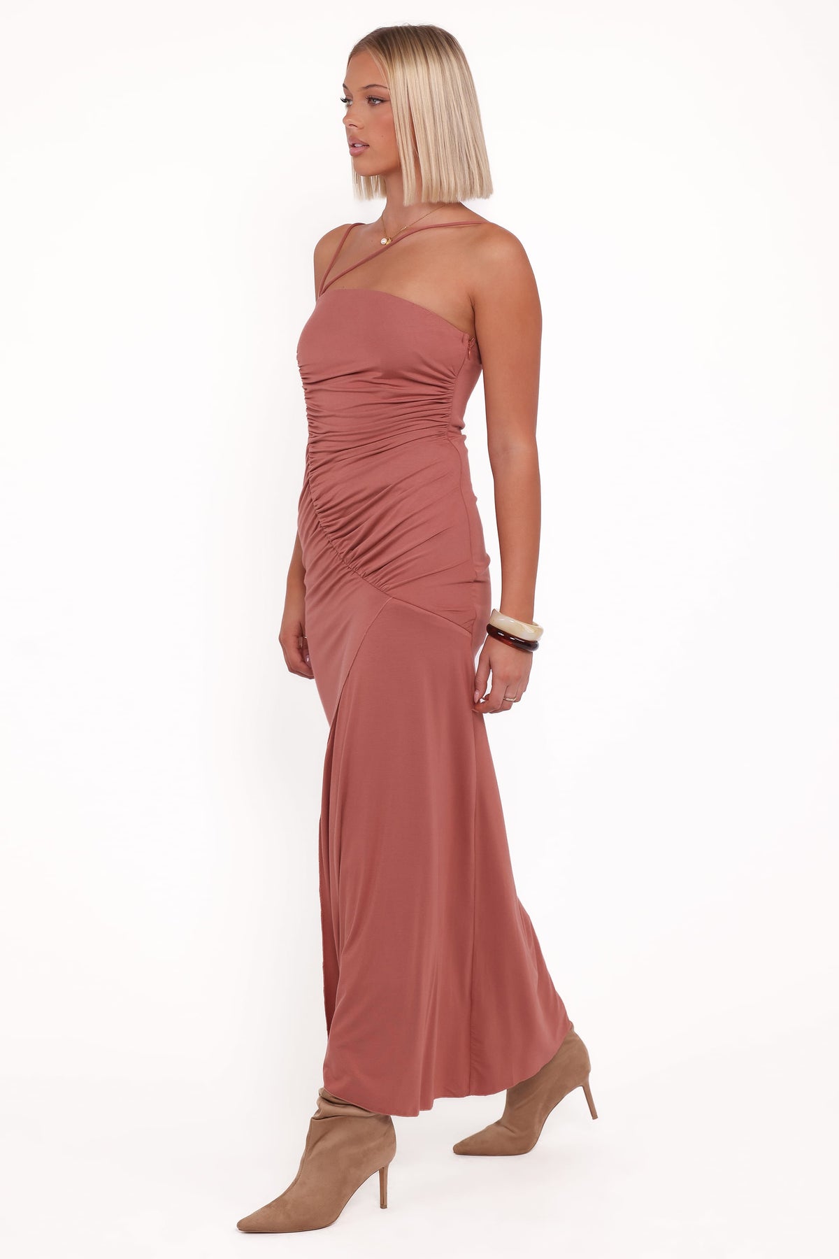 terracotta maxi dress Petal and Pup Women's Avaline Bride Dress Formal Dress Chiffon Color OLD DESIGNS Velvet Colors:Aqua Blue 855 - Not available