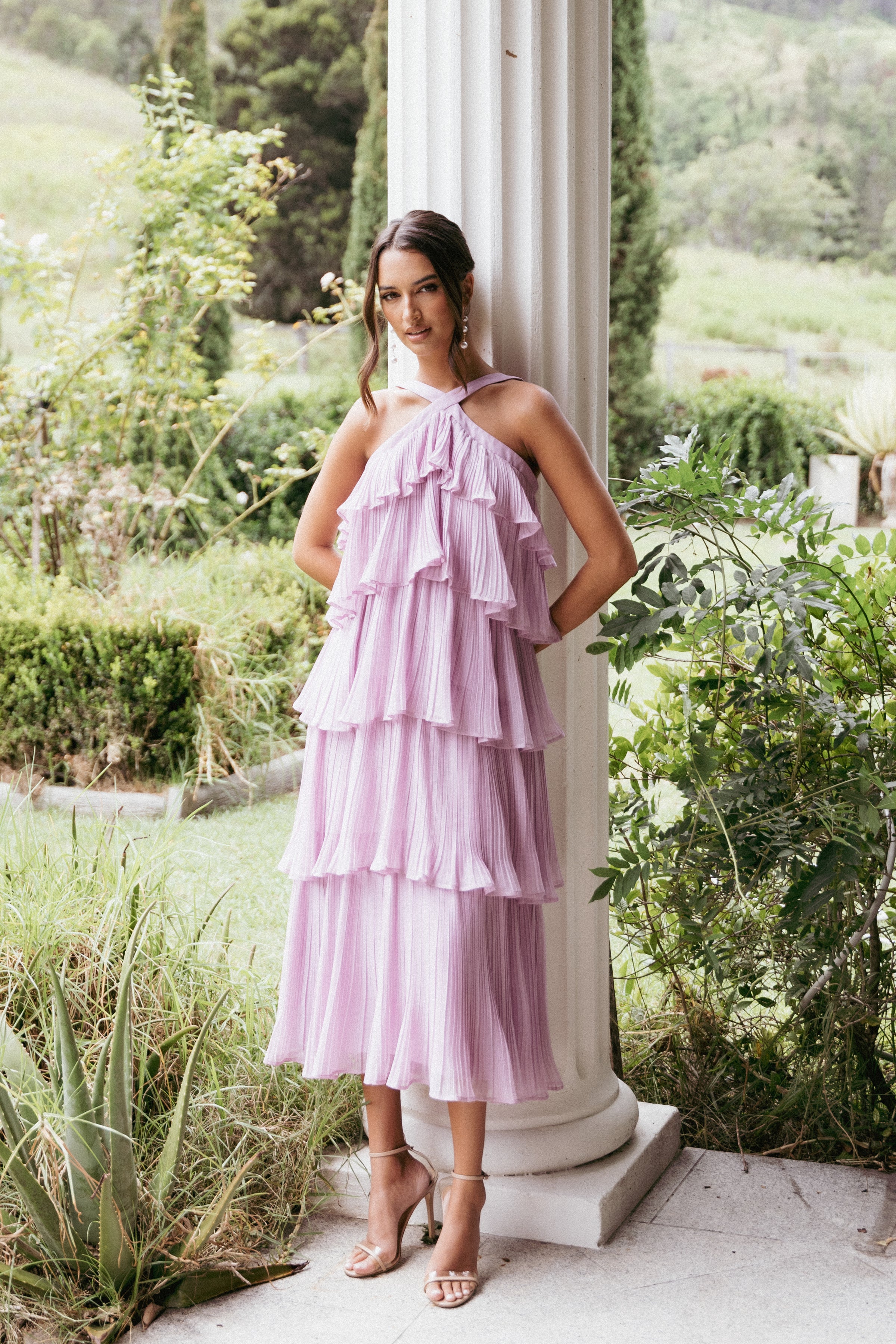 Petal and Pup USA DRESSES Aveline Midi Dress - Lilac