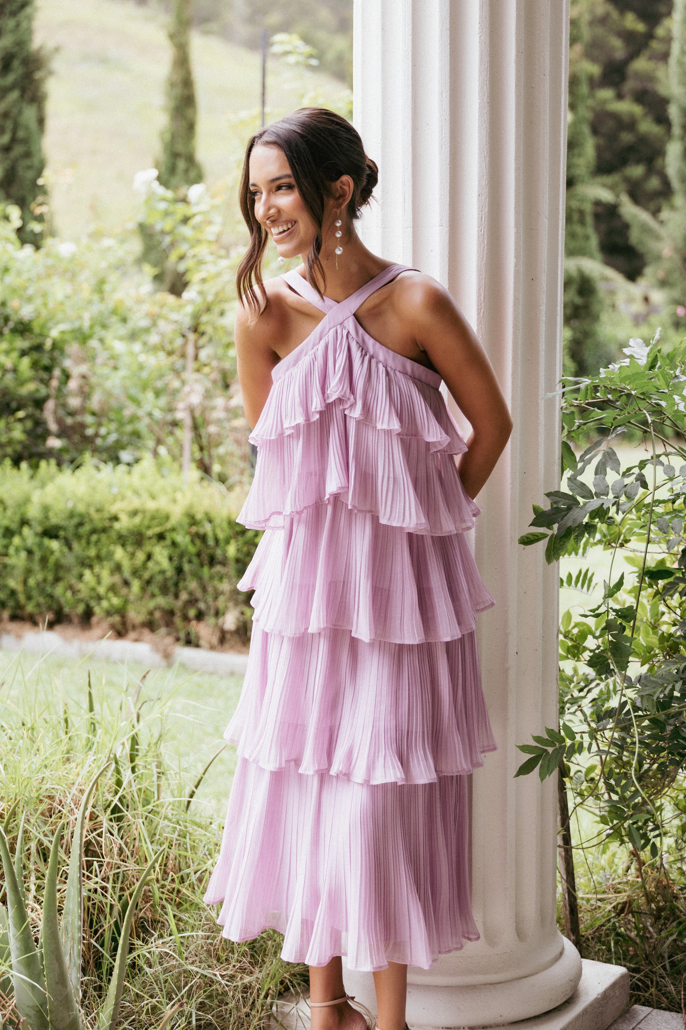 Petal and Pup USA DRESSES Aveline Midi Dress - Lilac