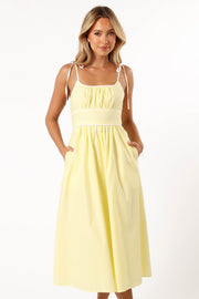 Petal and Pup USA DRESSES Avi Sleeveless Midi Dress - Yellow