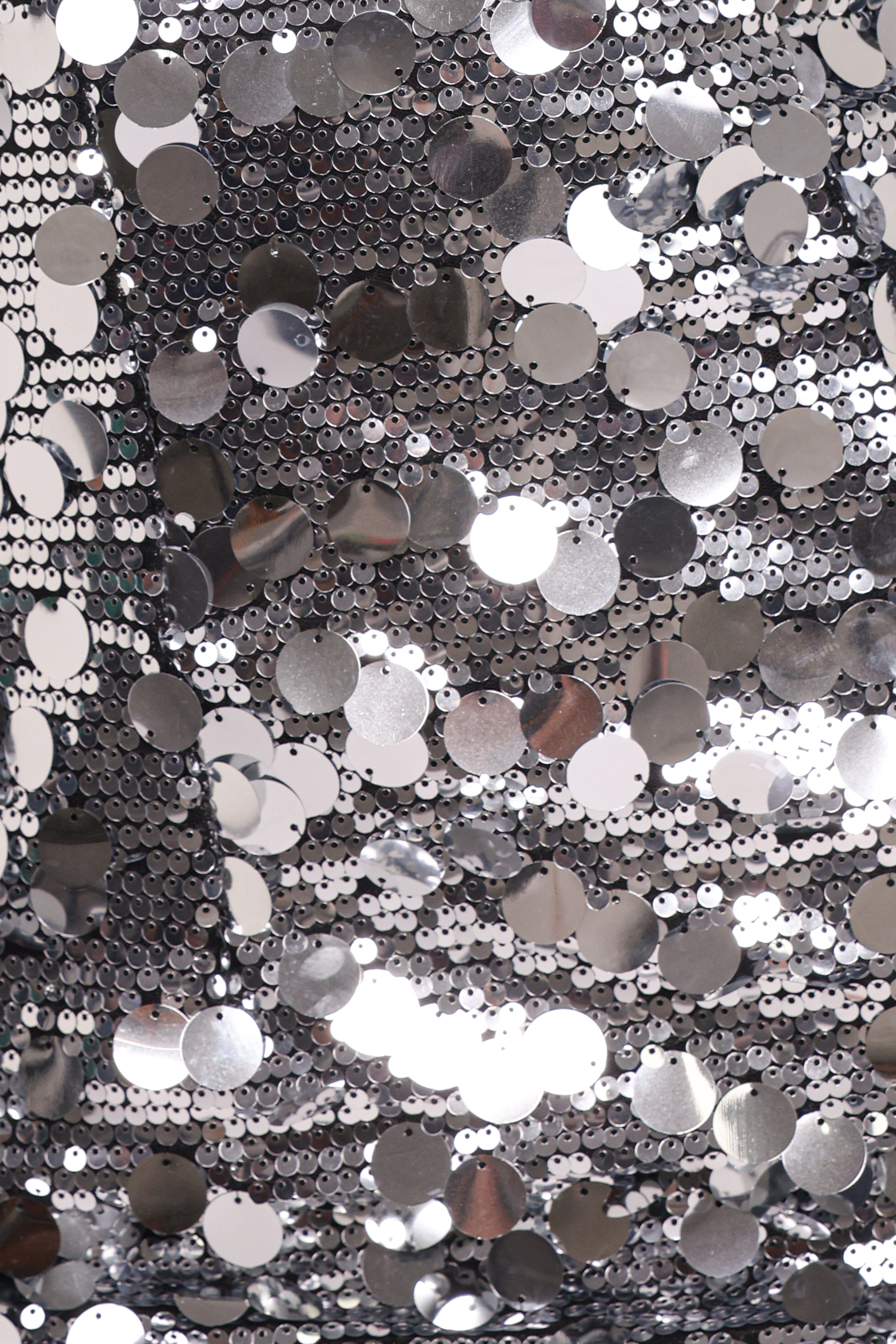 Petal and Pup USA DRESSES Azalea Mini Dress - Silver Sequin