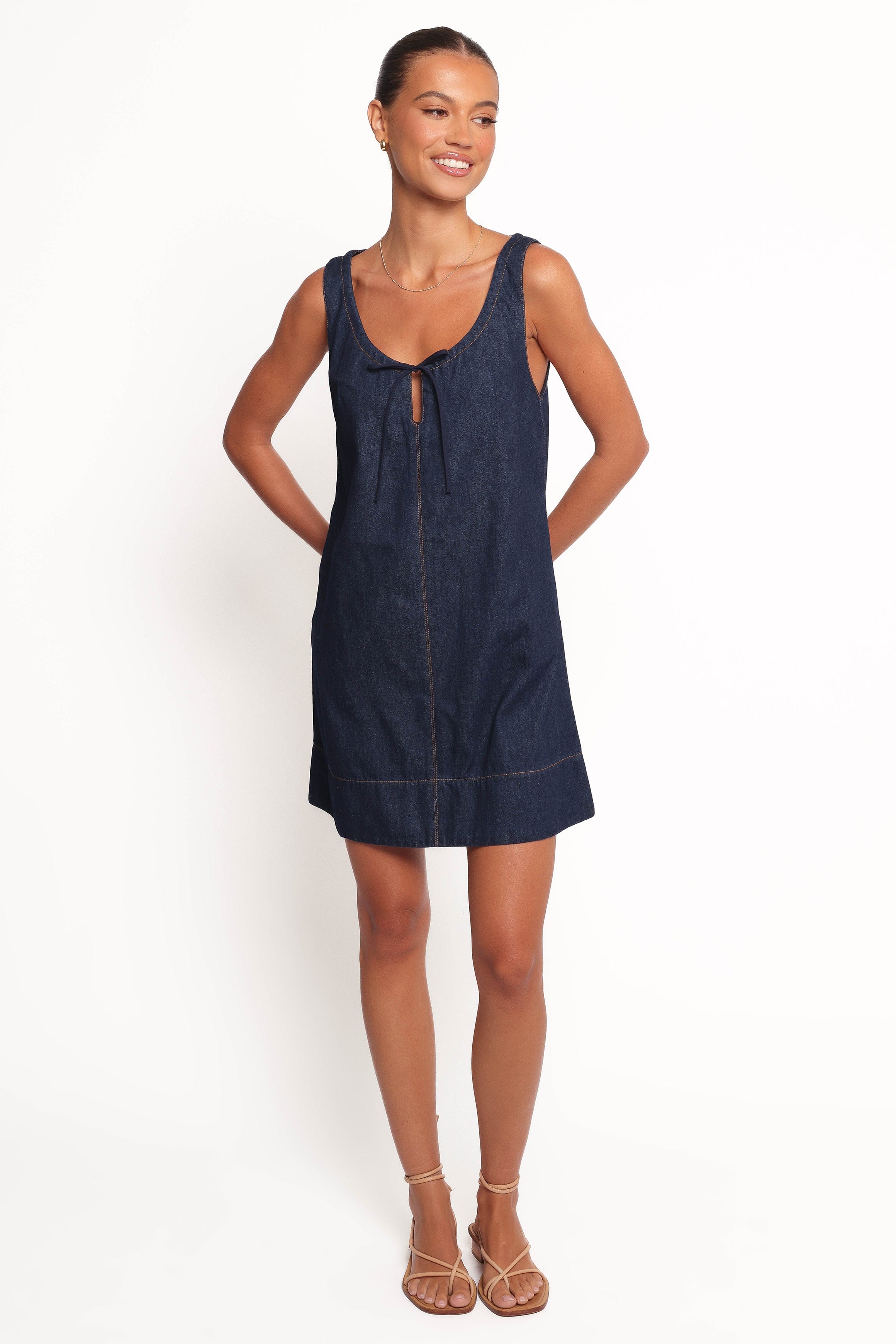 Petal and Pup USA DRESSES Azen Mini Dress - Dark Denim (Hold for Rack)