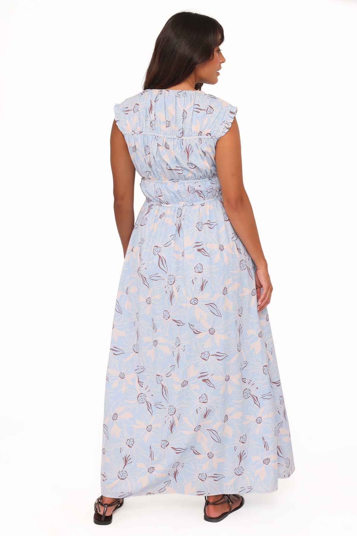 Petal and Pup USA DRESSES Bancroft Maxi Dress - Blue Flannel Floral