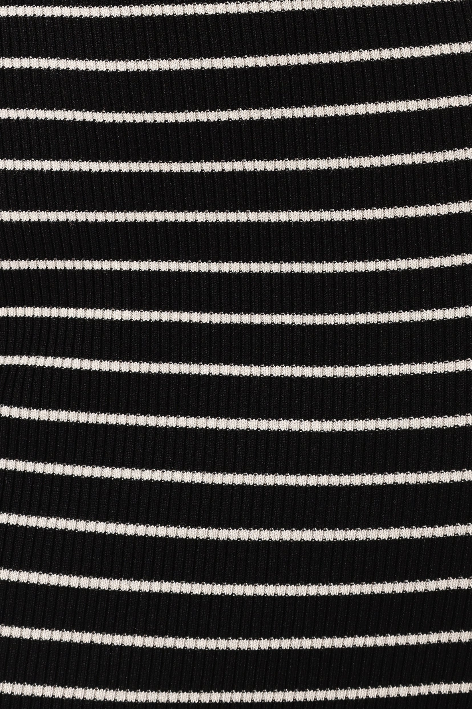 Petal and Pup USA DRESSES Baxtor Off the Shoulder Midi Dress - White/Black