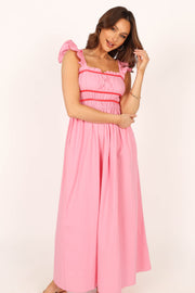 Petal and Pup USA DRESSES Becky Midi Dress - Pink
