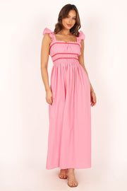 Petal and Pup USA DRESSES Becky Midi Dress - Pink