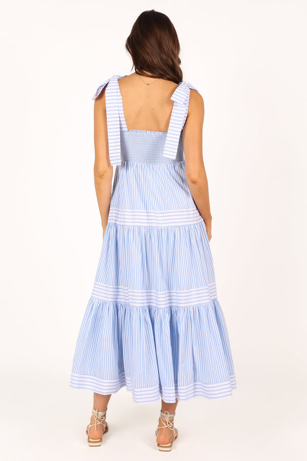 Petal and Pup USA DRESSES Bella Maxi Dress - Blue Stripe