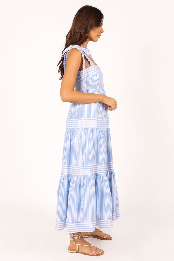 Petal and Pup USA DRESSES Bella Maxi Dress - Blue Stripe