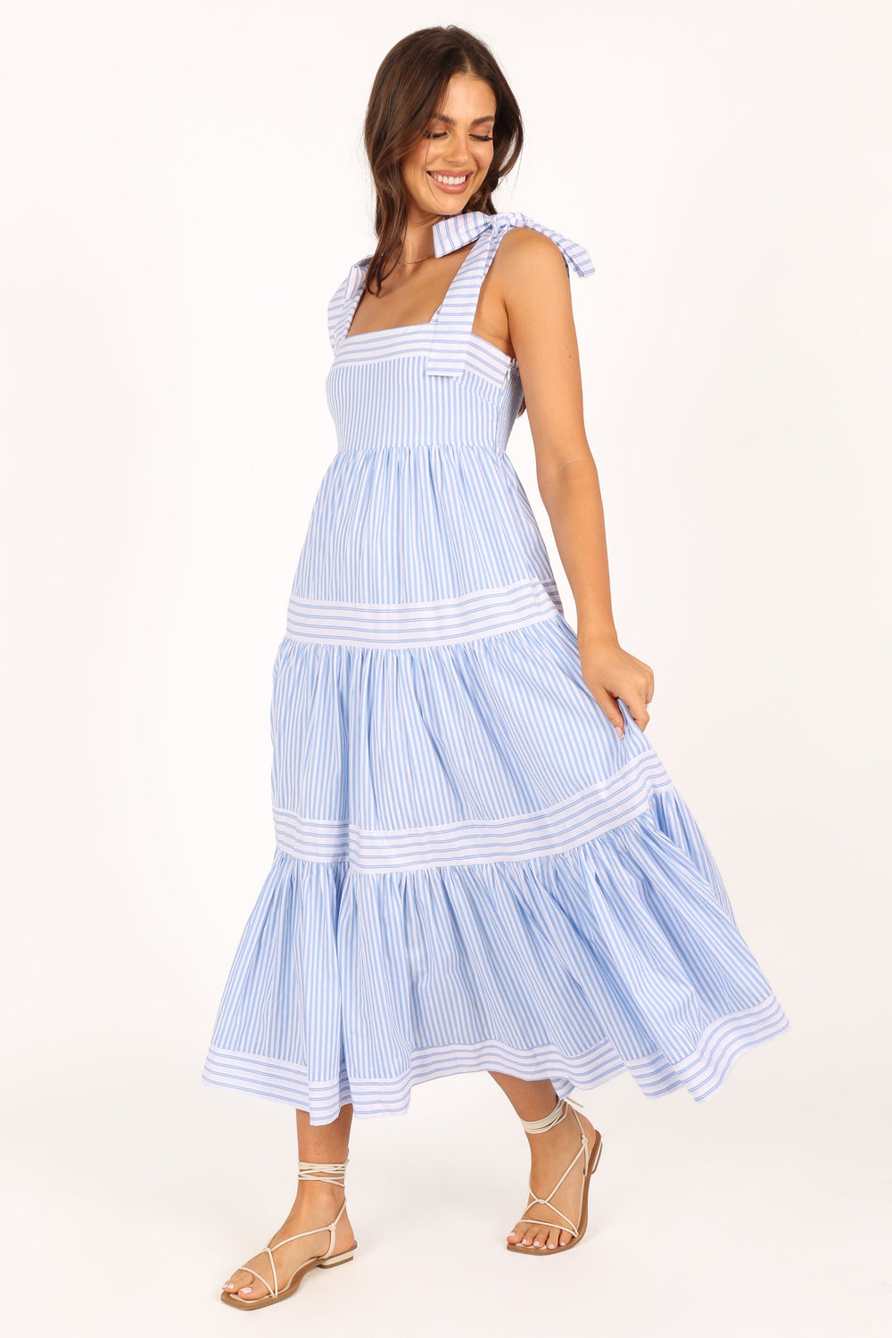 Bella Maxi Dress - Blue Stripe - Petal & Pup USA