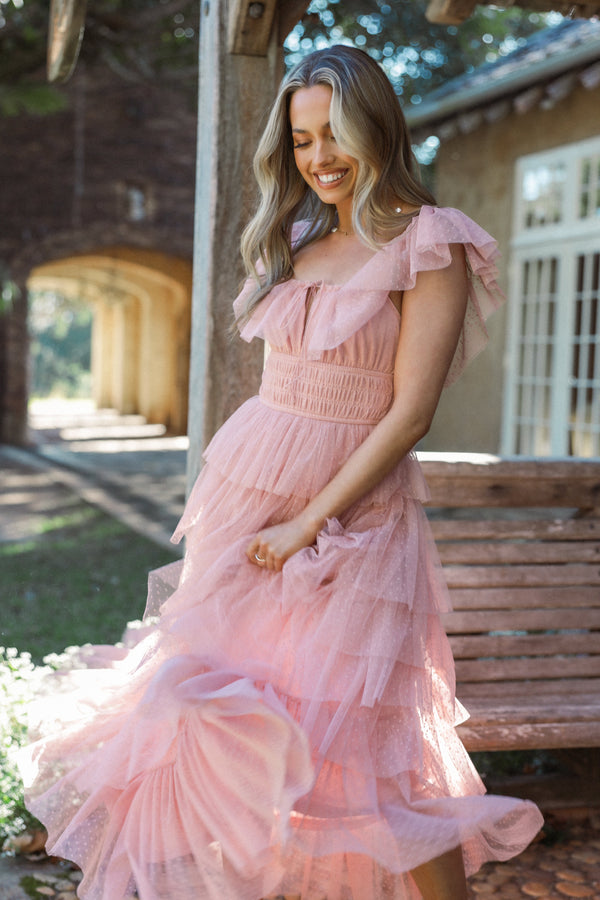 Petal and Pup USA DRESSES Belle Maxi Dress - Blush