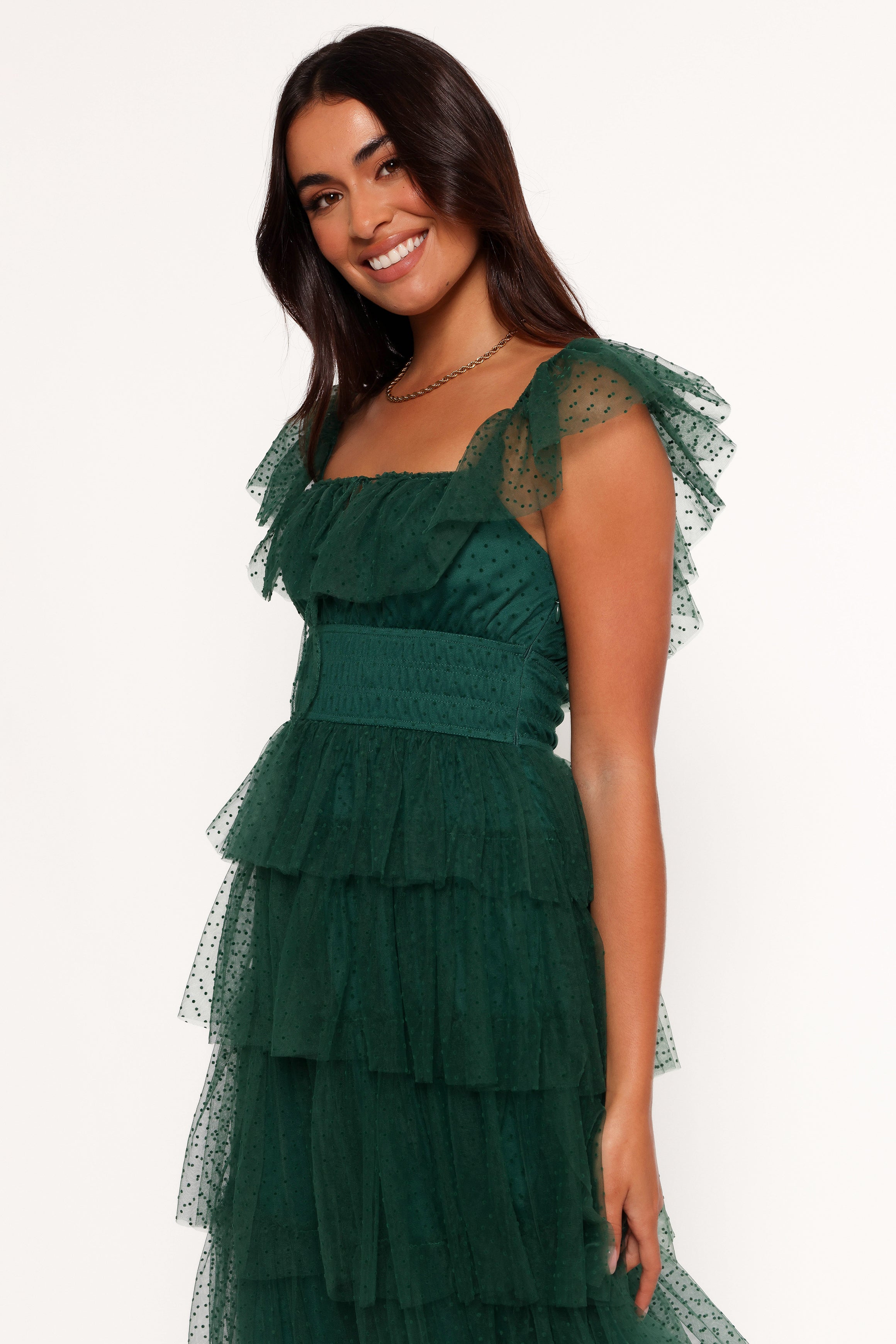 Petal and Pup USA DRESSES Belle Maxi Dress - Hunter Green