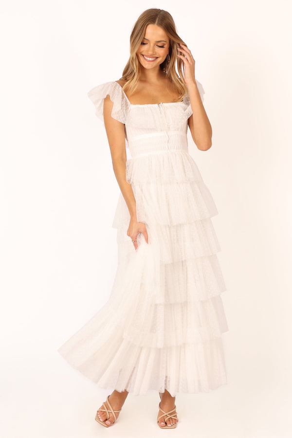 Merletto Cut Out Maxi Dress - White | Petal & Pup USA Merletto Cut Out Maxi Dress - White | Petal & Pup USA